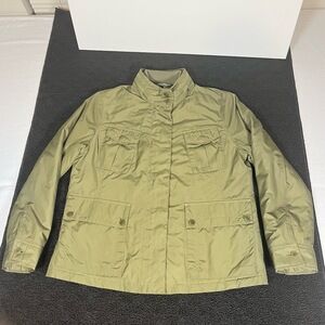 Ralph Lauren Jacket Womens XL Military Active Reflective Zip Buttons Collar